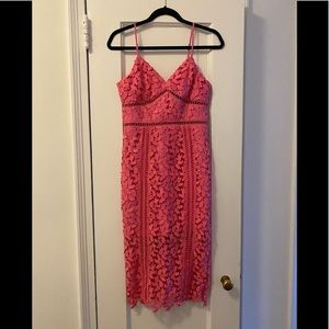 Bardot pink lace dress size 6/small